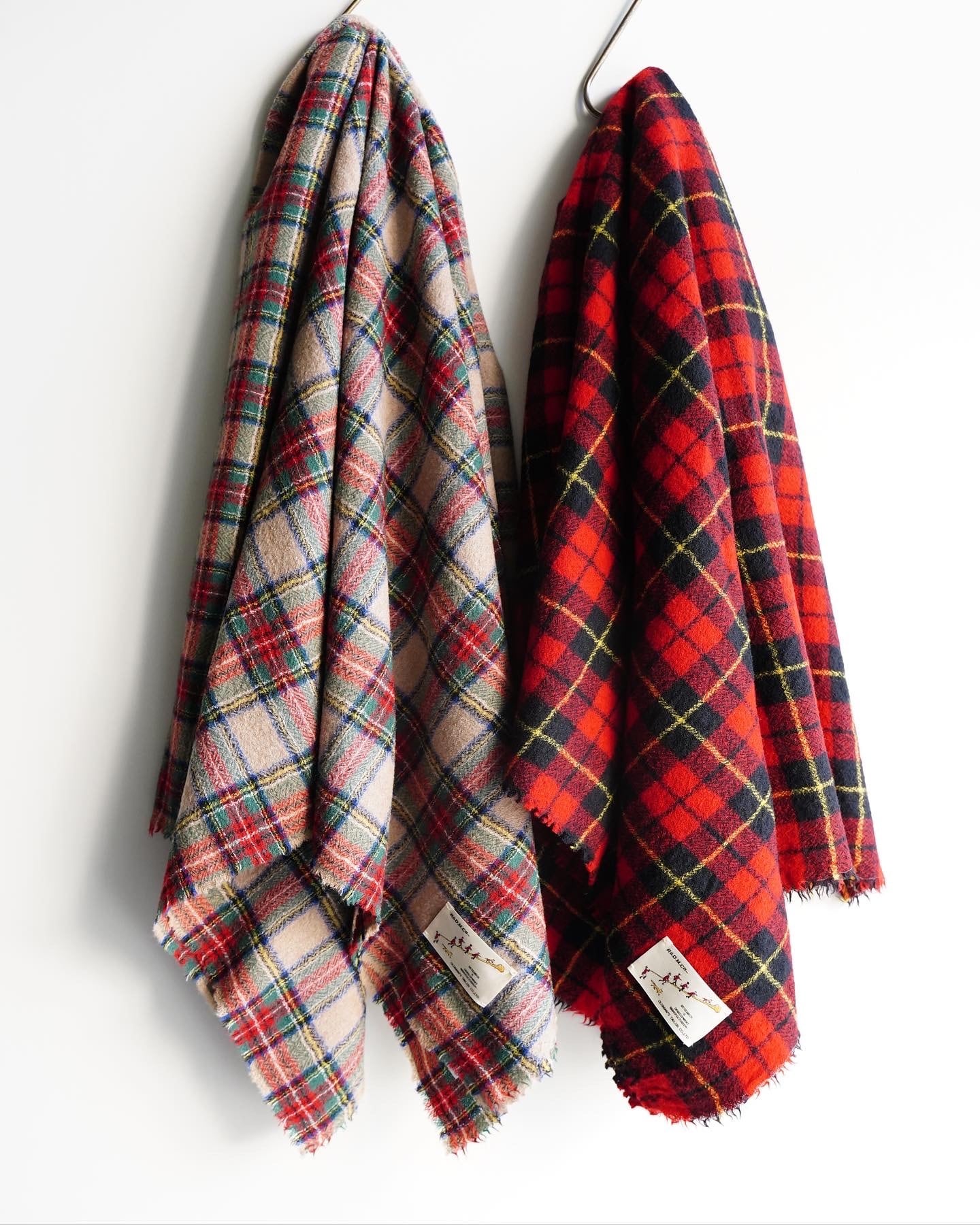 R&D.M.Co-】WOOL T.C BLANKET ウール ブランケット チェック柄 