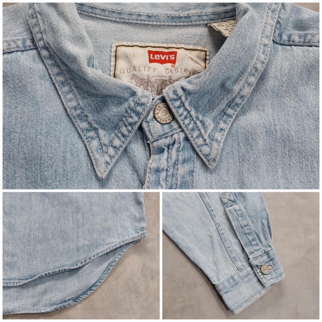 Levi's リーバイス デニムシャツ ブルー 00s 古着 L 青 14238 | fuufu