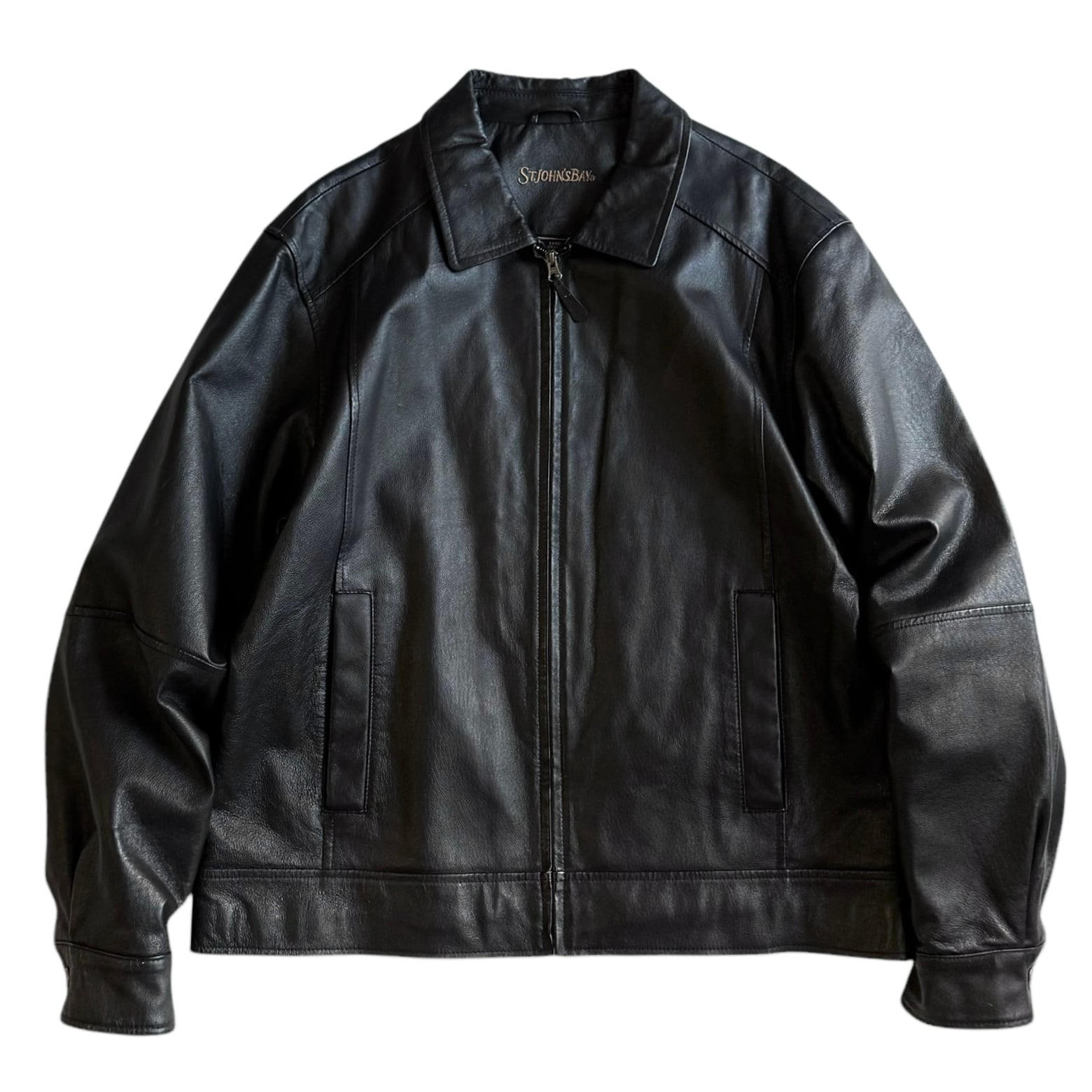 St. John's Bay leather jacket 90s 1990s St Johns Bay Leather