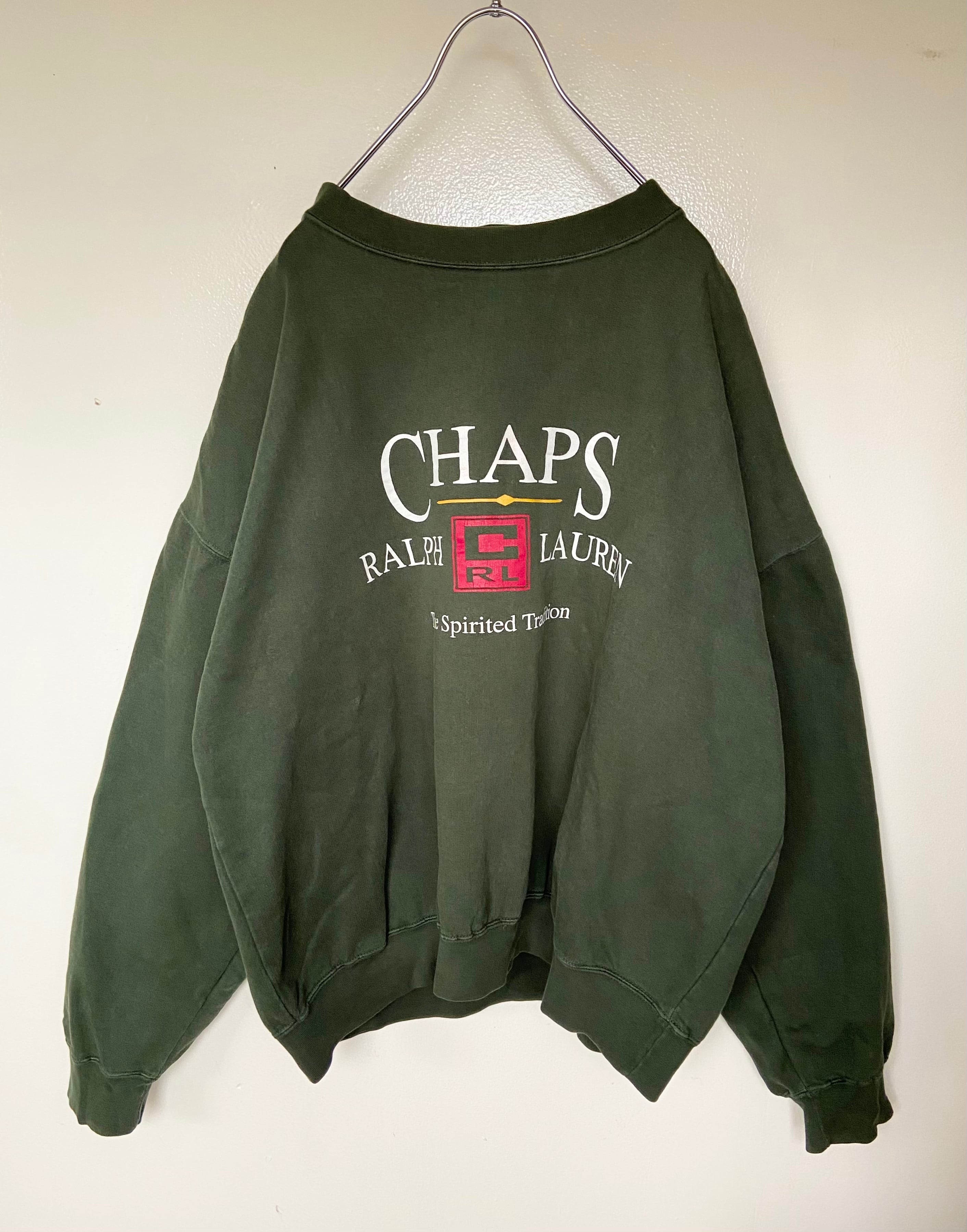 vintage古着 CHAPS RALPH LAUREN/チャップス ラルフローレン デカロゴ 緑スウェット トレーナー | 【古着  らくふる】ビンテージ&リメイク専門のオンライン古着SHOP powered by BASE