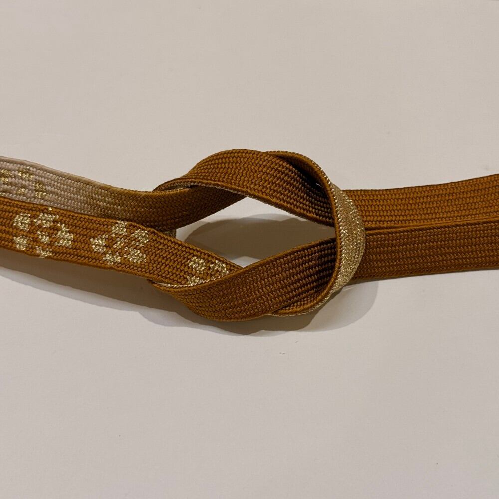 帯締め 新品 帯締め 帯〆 高麗組 手組み帯締め 平組 茶 礼装用 訪問着 色無地 正絹 絹100% 和装小物 6543