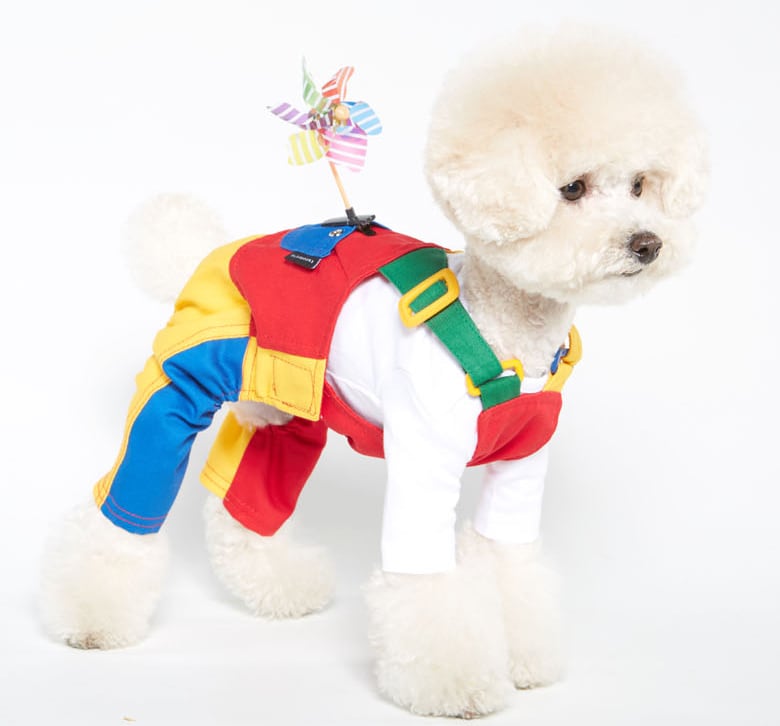 LEGOオーバーオールスカート＆パンツ S~XL  /  犬の服 犬服 ワンピース ペット洋服 ドッグウェア ペット用品 小型犬 中型犬