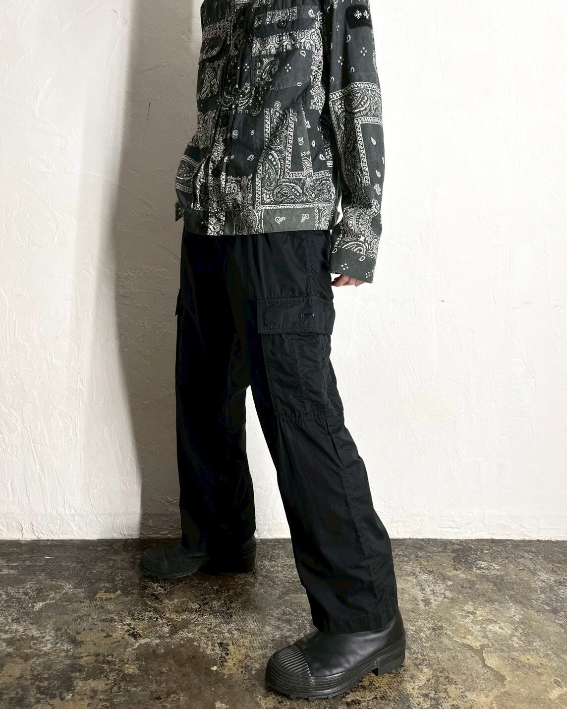 EMPORIO ARMANI Textured Cotton Cargo Pants