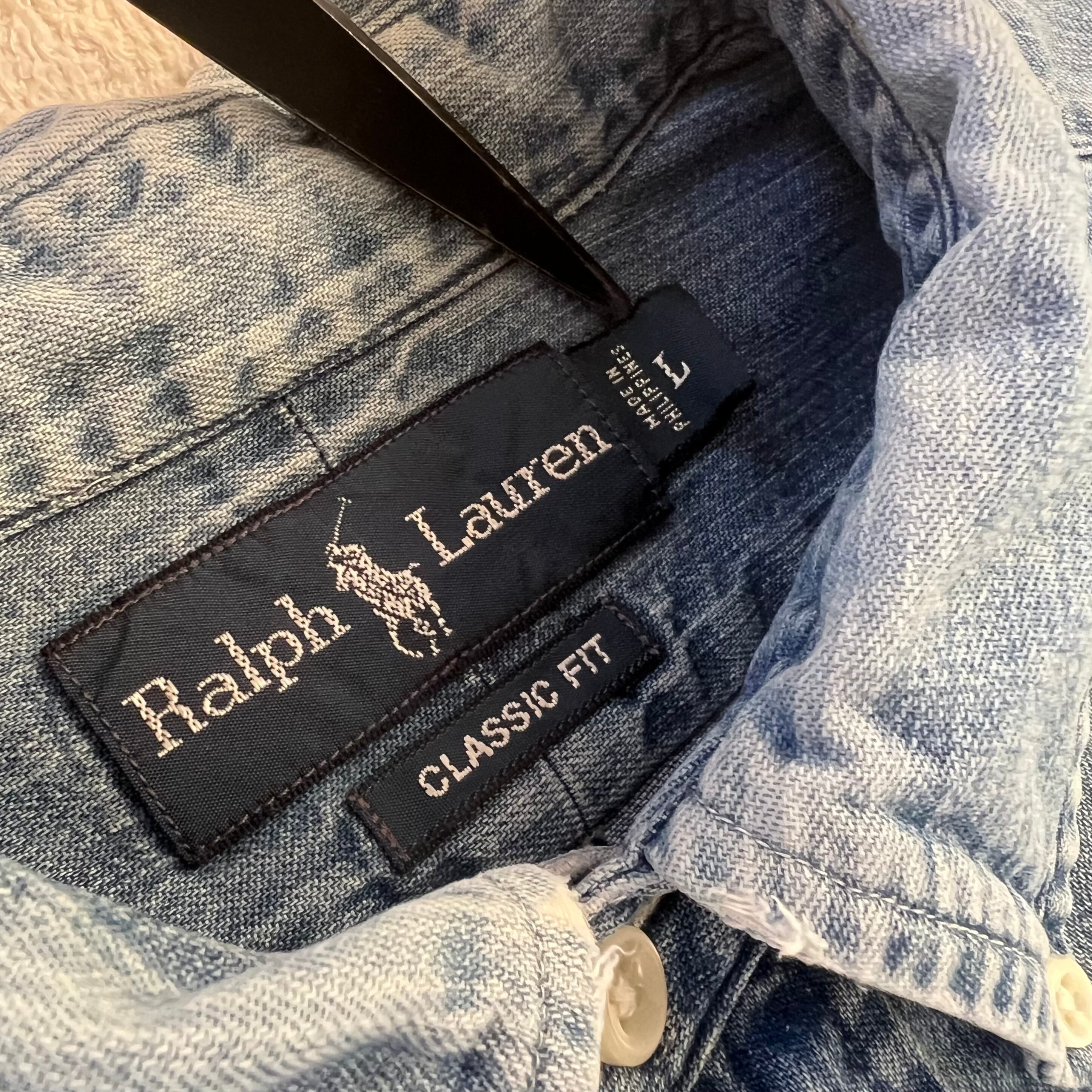 Ralph Lauren ラルフローレン デニム シャツ L ポニー刺繍 長袖