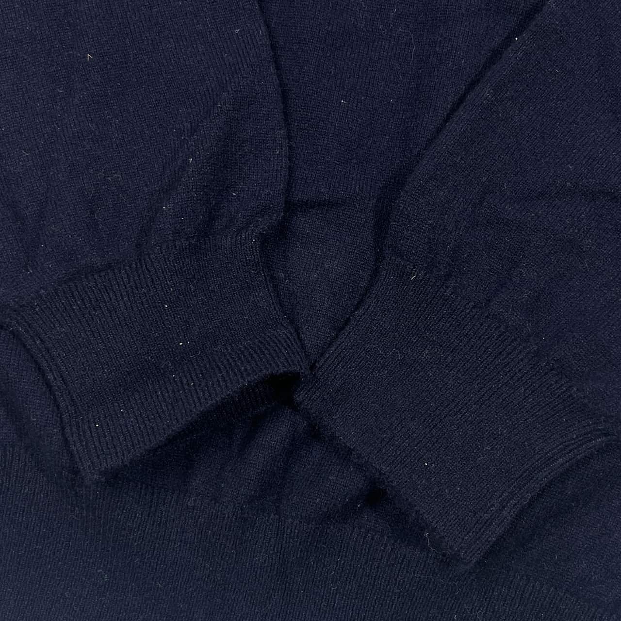 カシミヤ100% LeCENT レセント タートルネック ニット セーター L/ネイビー メンズ