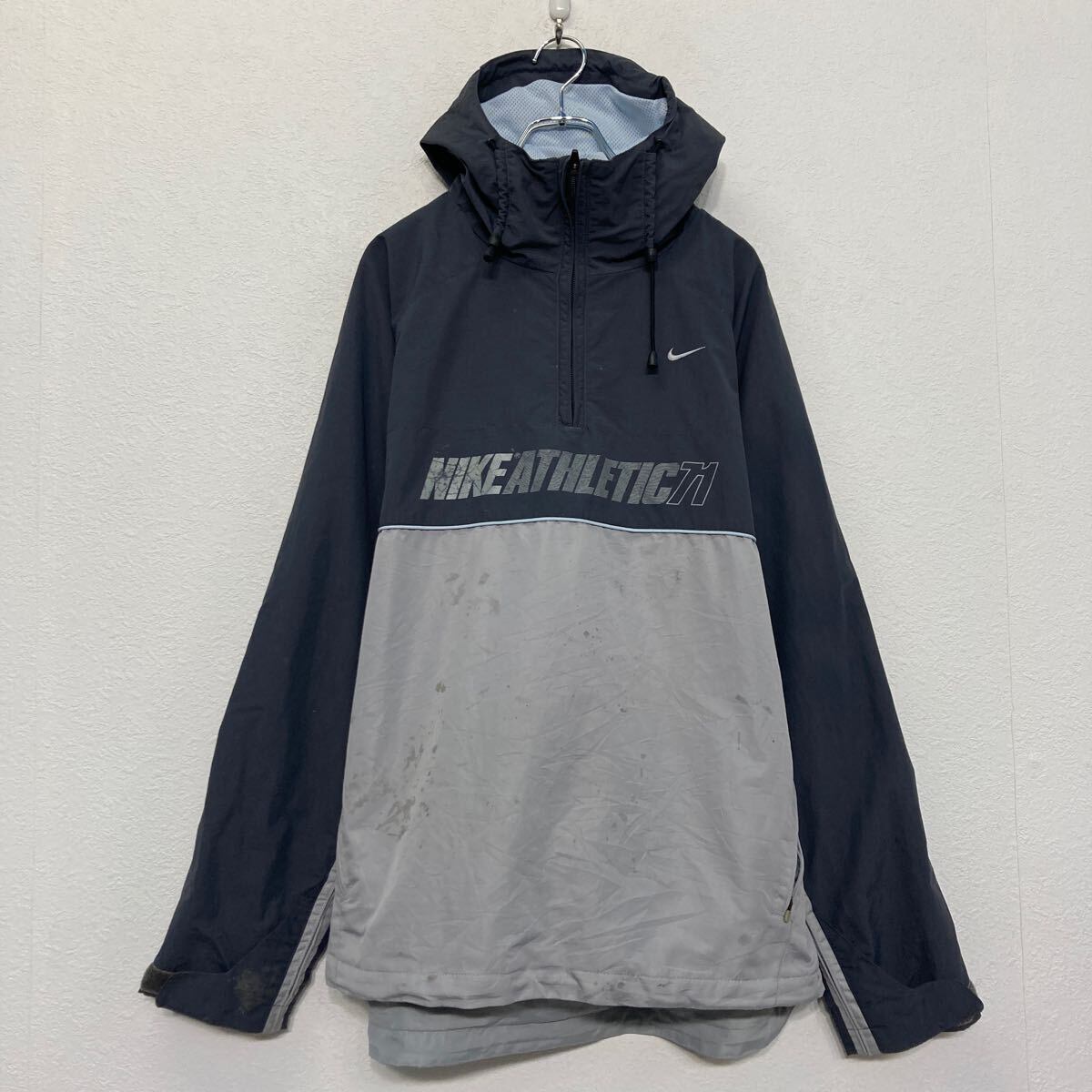 NIKE ナイロン ジャケット ナイキ L ブラック グレー アノラック