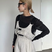 buckle military bustier/ecru