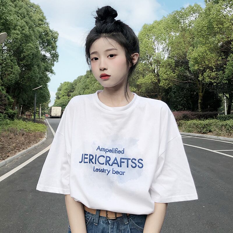 ホワイトTシャツ サマールーズレッドスタイル 夏物 試着室39633418225