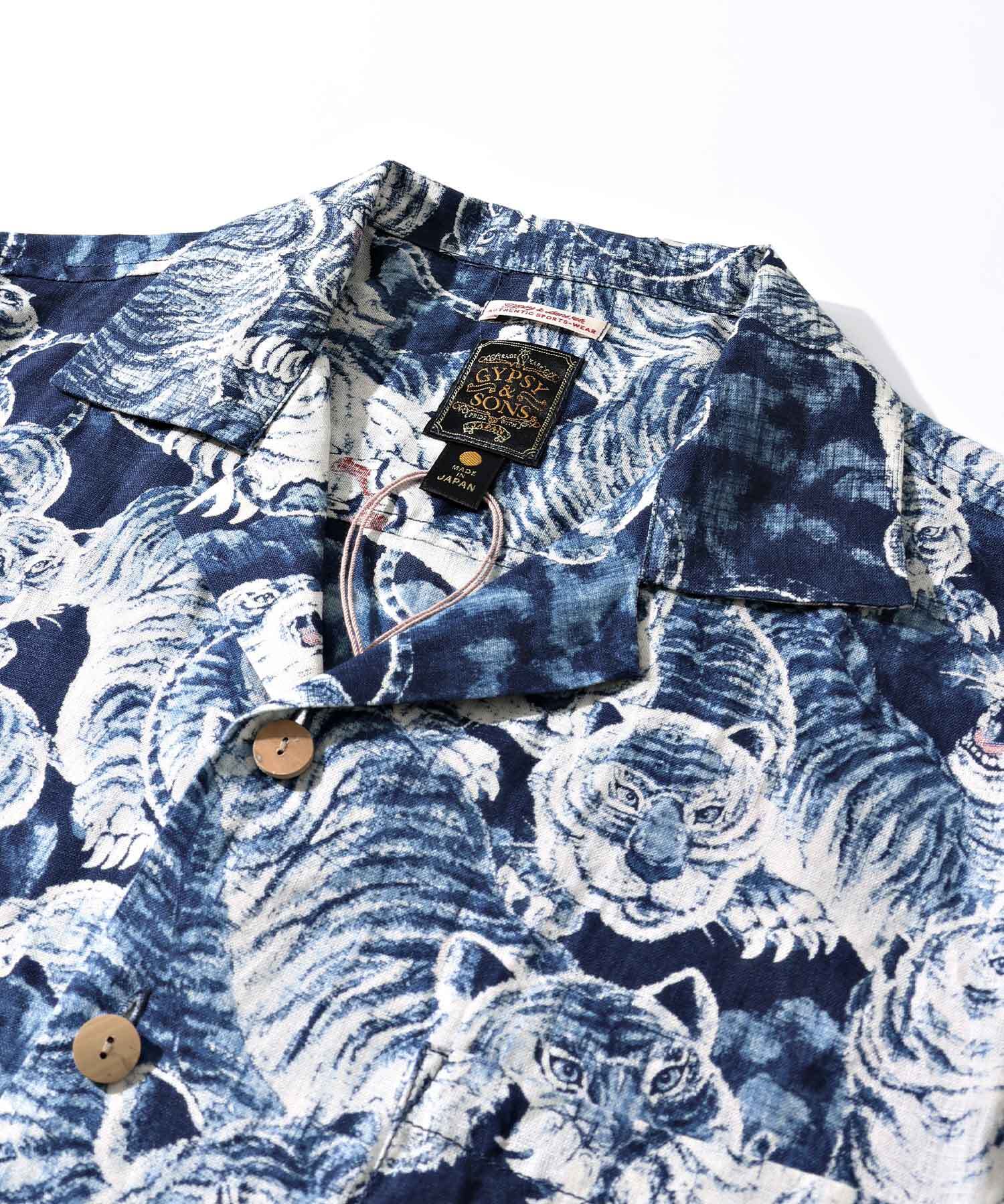 INDIGO HUNDLED TIGER SHIRTS インディゴ百虎シャツ GS2449926A