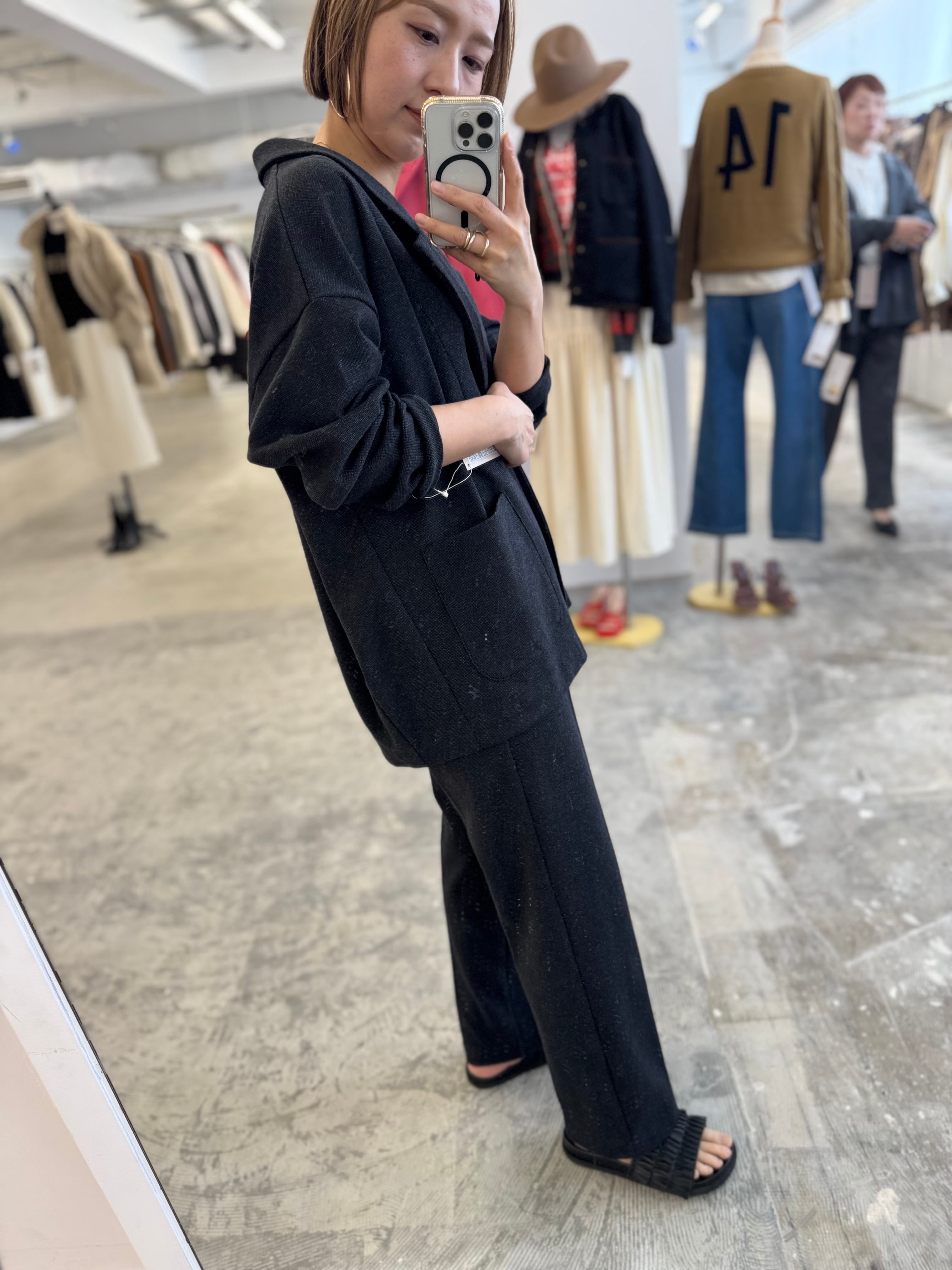 【LEMELANGE】ウールコットンパンツ　セットアップ可