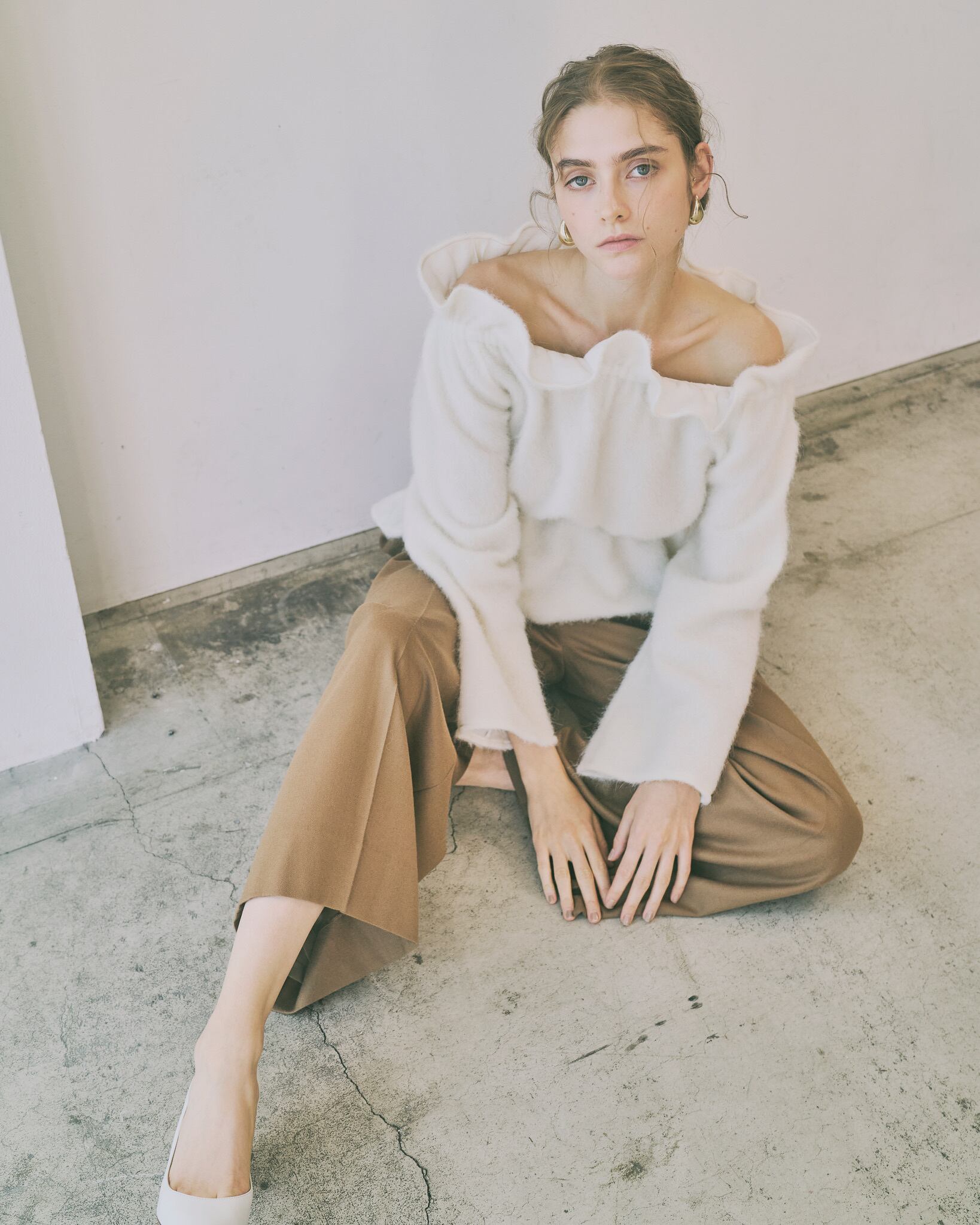 soufflé knit / white 1/9 21:00～ 再販 (即納) | HYEON