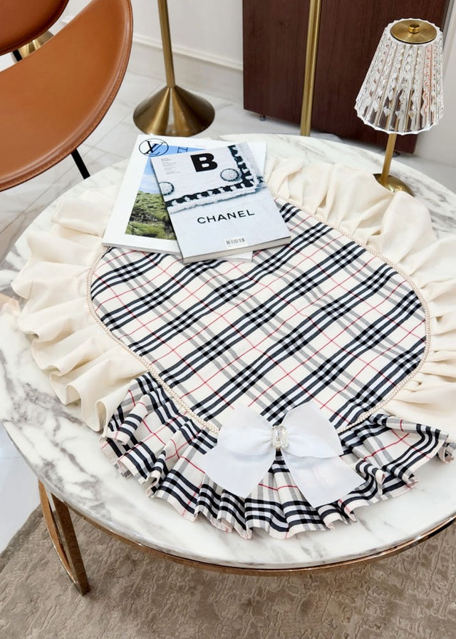 予約販売　Trench Checkered  Dog Walking Mat  カフェマット　韓国ハンドメイド作家
