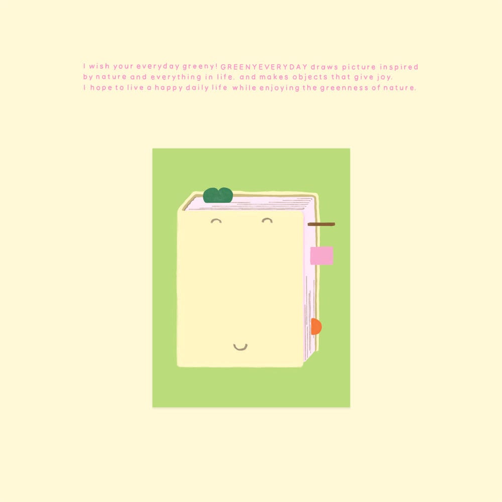 greenyeveryday】メモ帳 memopad book | 韓国文具・雑貨 kaulcoffee.studio