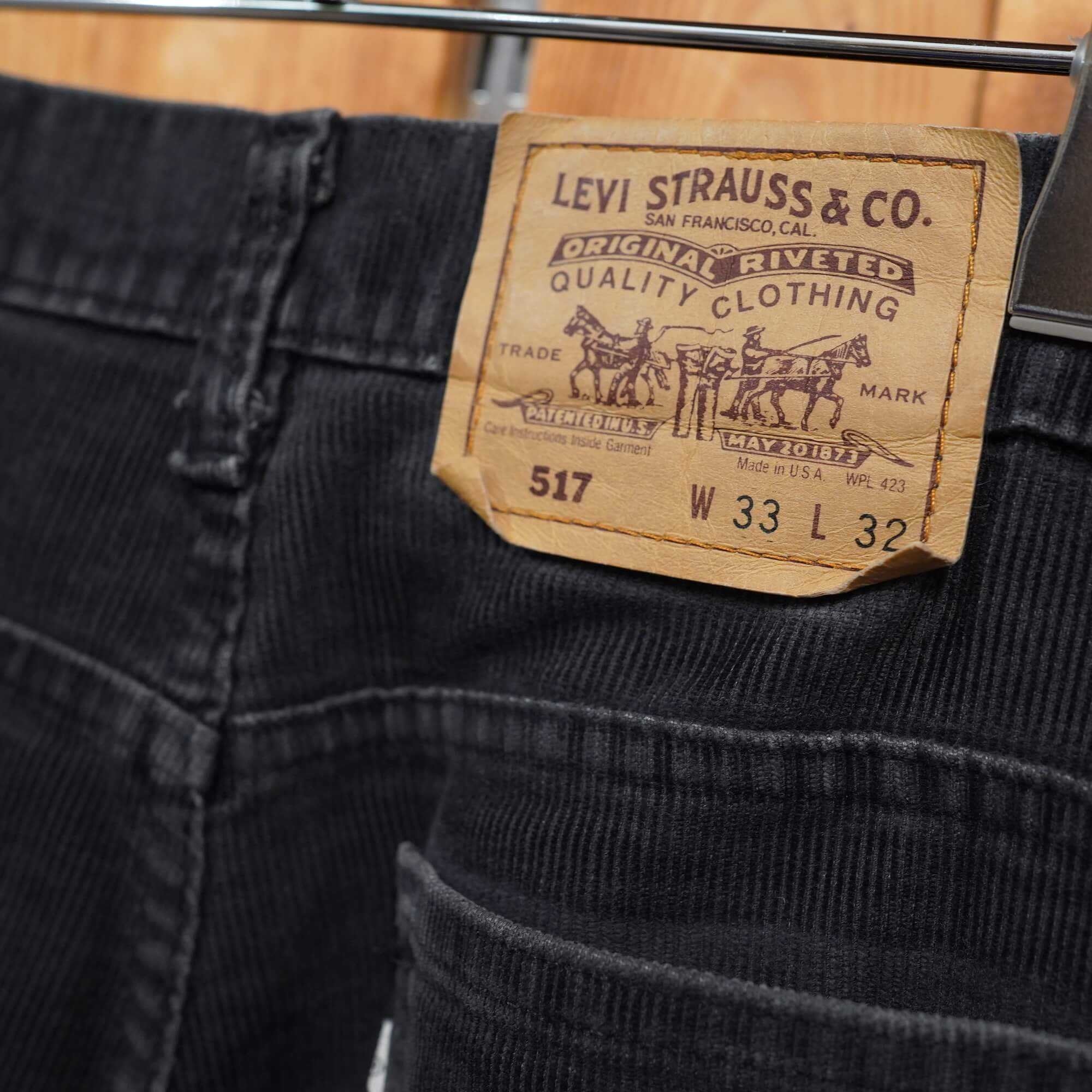 90s Levi's 517-1558 ブラック コーデュロイ パンツ W33/levis