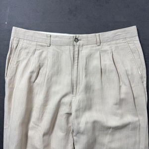 LINEN COTTON trousers W36L30 古着