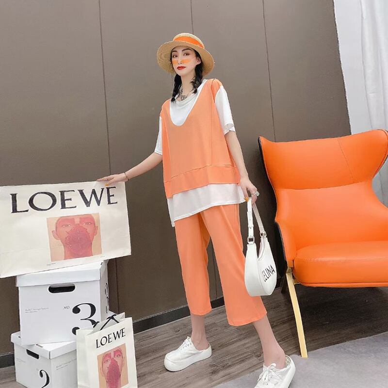 サマーTシャツ ストレッチウェストジャケット エラスティック 伸縮 大きめサイズ 夏物 ミックスインファッション18110403009