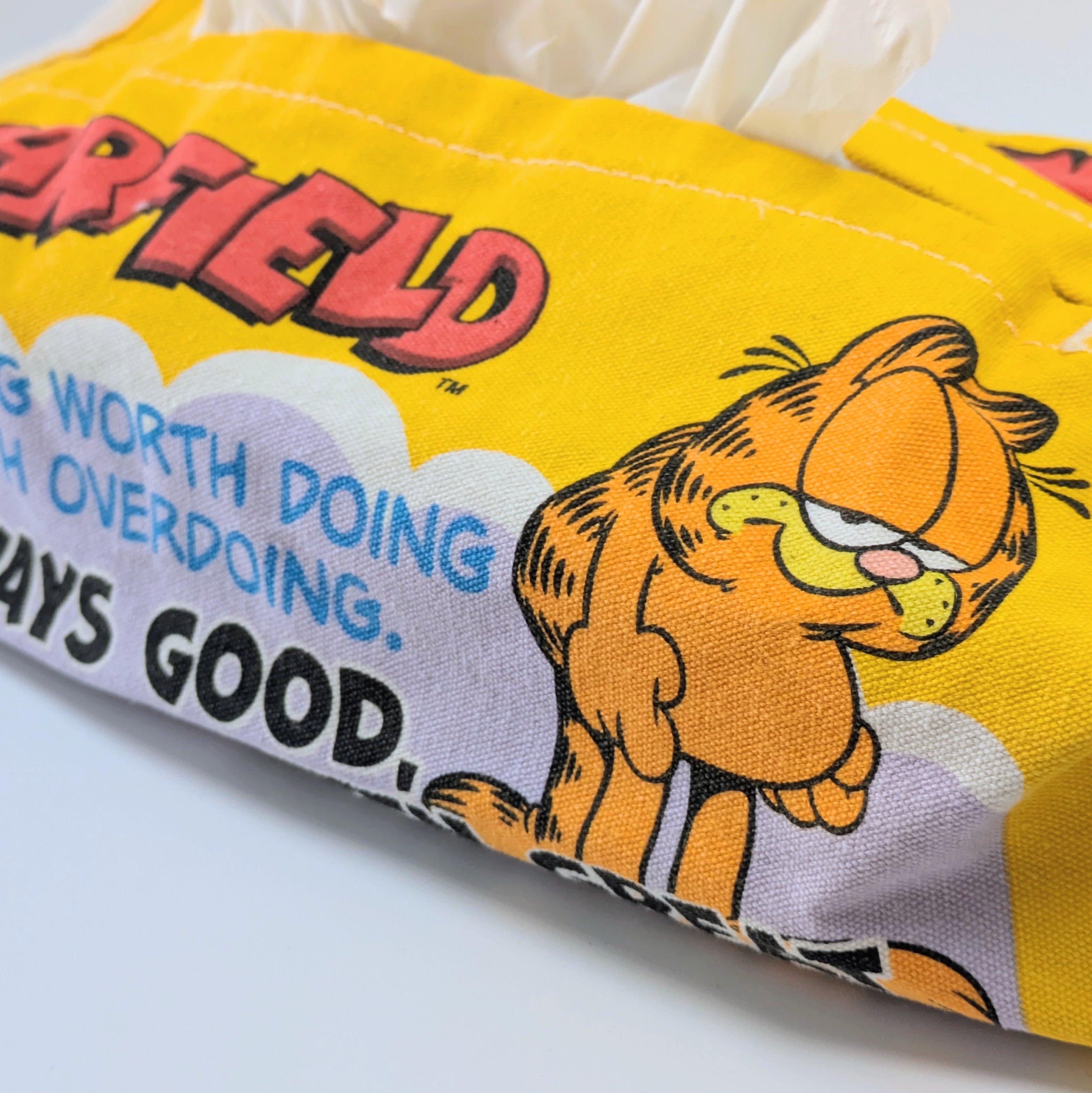 ✨️ティッシュのドレスアップに♡✨️ Tissue Cover / ティッシュカバー 吊り下げ / ティッシュケース【 Garfield ( ガーフィールド ) 】YELLOW