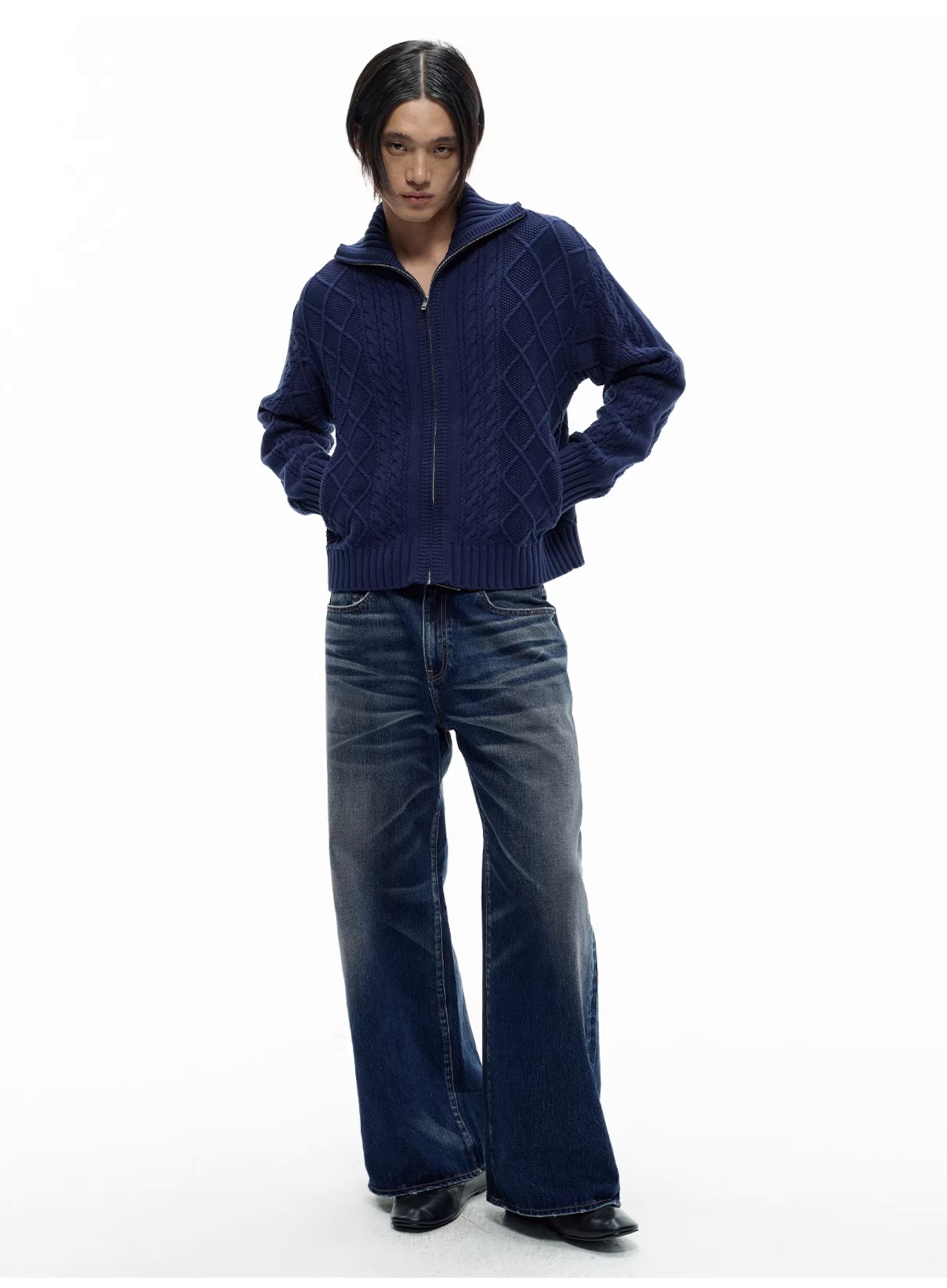 JCAESAR STUDIO Heavy Wash Straight Denim