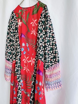 【KOH ISHIGURO】Floral and embroidery docking "haori"