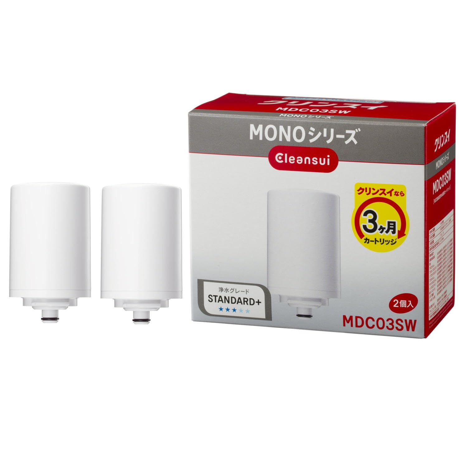 【新着特価】クリンスイ 浄水器 蛇口直結型 MONOシリーズ 交換カートリッジ 2個入り MDC03SW