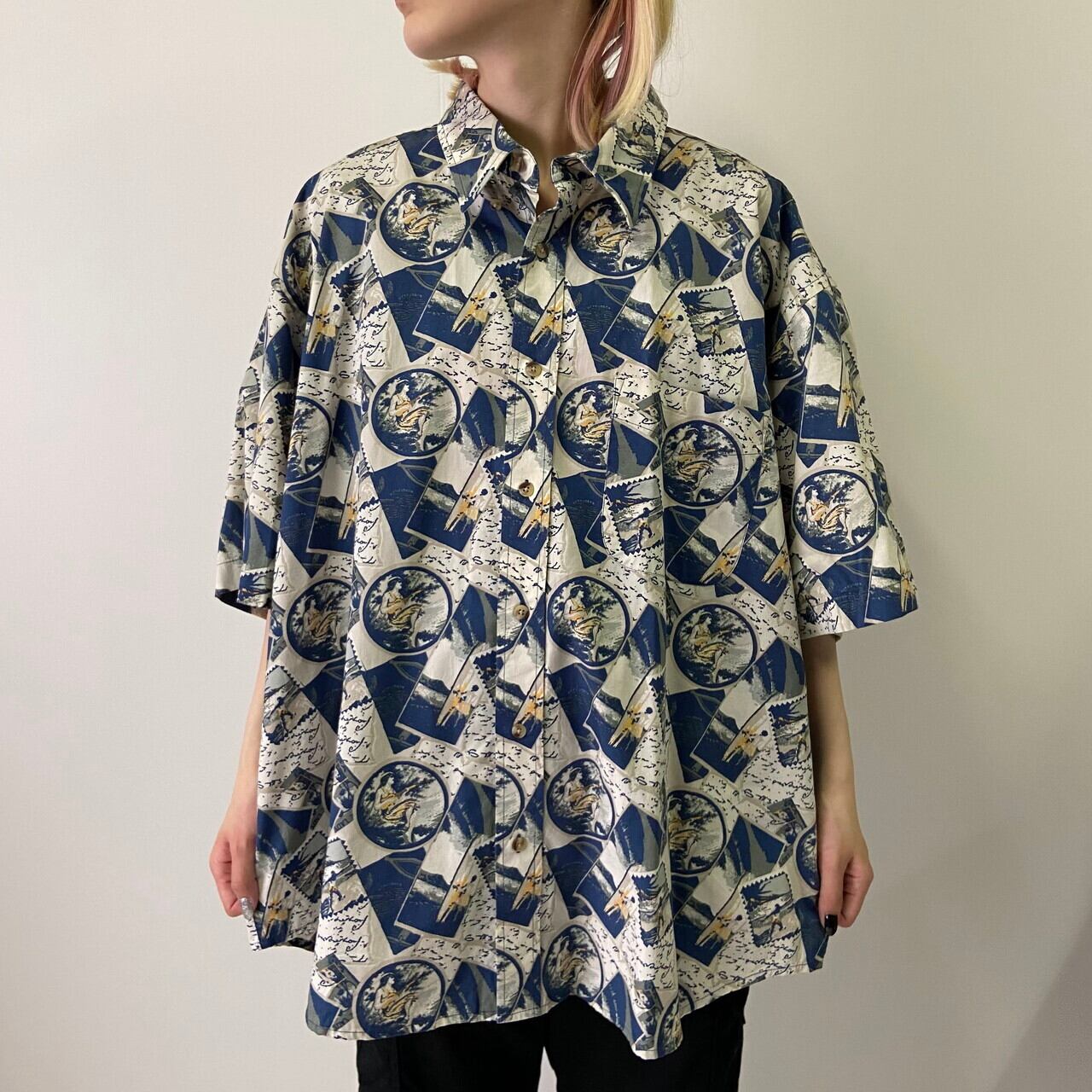 ビッグサイズ Natural Issue 半袖 コットン サーフィン 総柄シャツ アロハシャツ メンズ2xl 古着 ボタンダウン ベージュ ネイビー 紺色 大きいサイズ 半袖シャツ Ss27 50 Cave 古着屋 公式 古着通販サイト ビッグサイズ Natural Issue 半袖 コットン サーフィン 総柄シャツ アロハシャツ メンズ2xl 古着 ボタンダウン ベージュ ネイビー 紺色 大きいサイズ 半袖シャツ Ss27 50 Cave 古着屋 公式 古着通販サイト