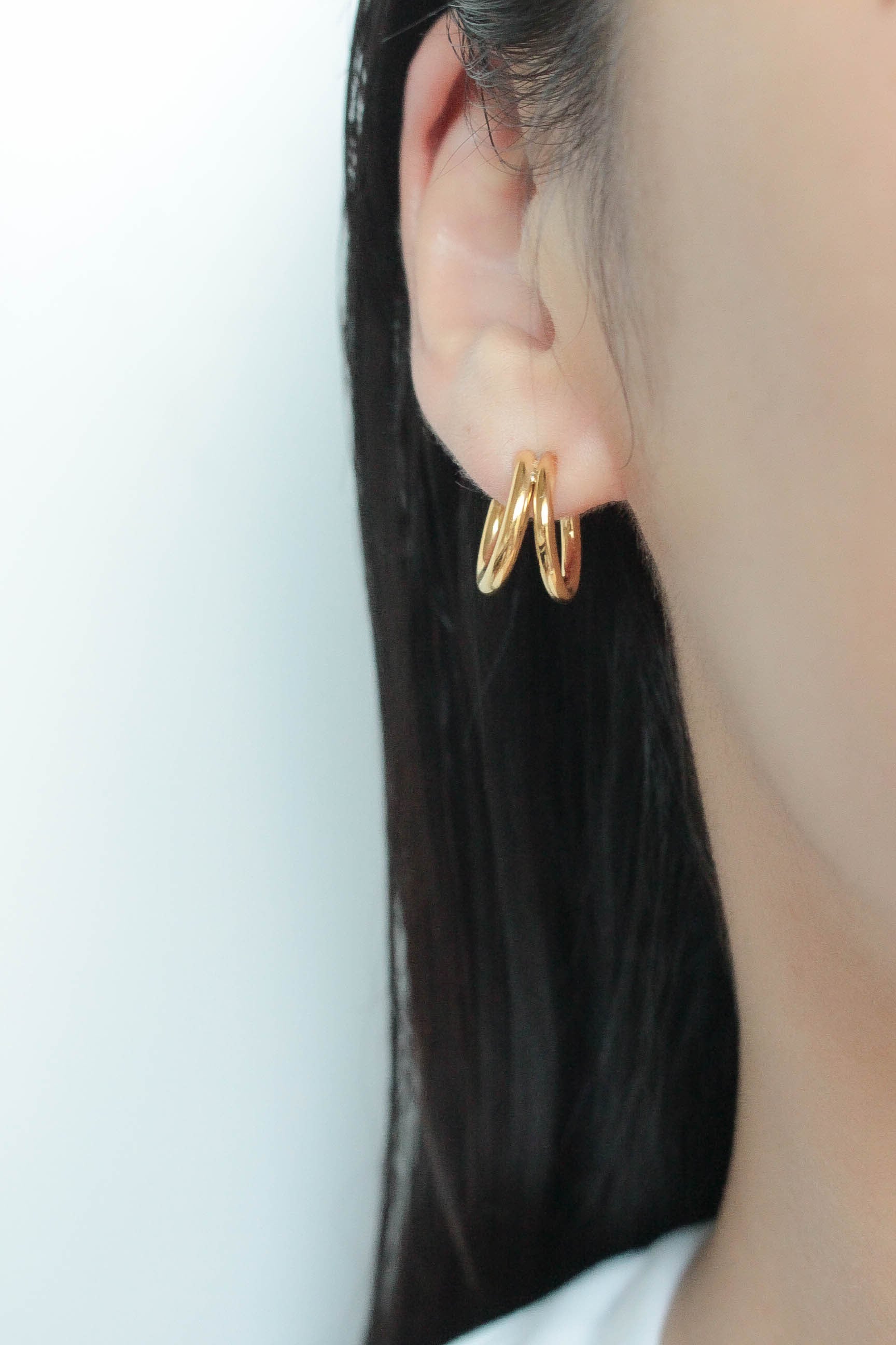 Double Hoop Earring | ebine(エビネ)|金属アレルギー対応アクセサリー