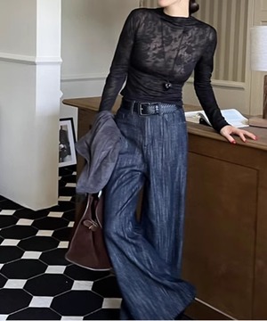 フラワーモチーフ◆シアートップス【t-10391】