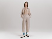 ecopet yarn V-NECK CARDIGAN / IVORY