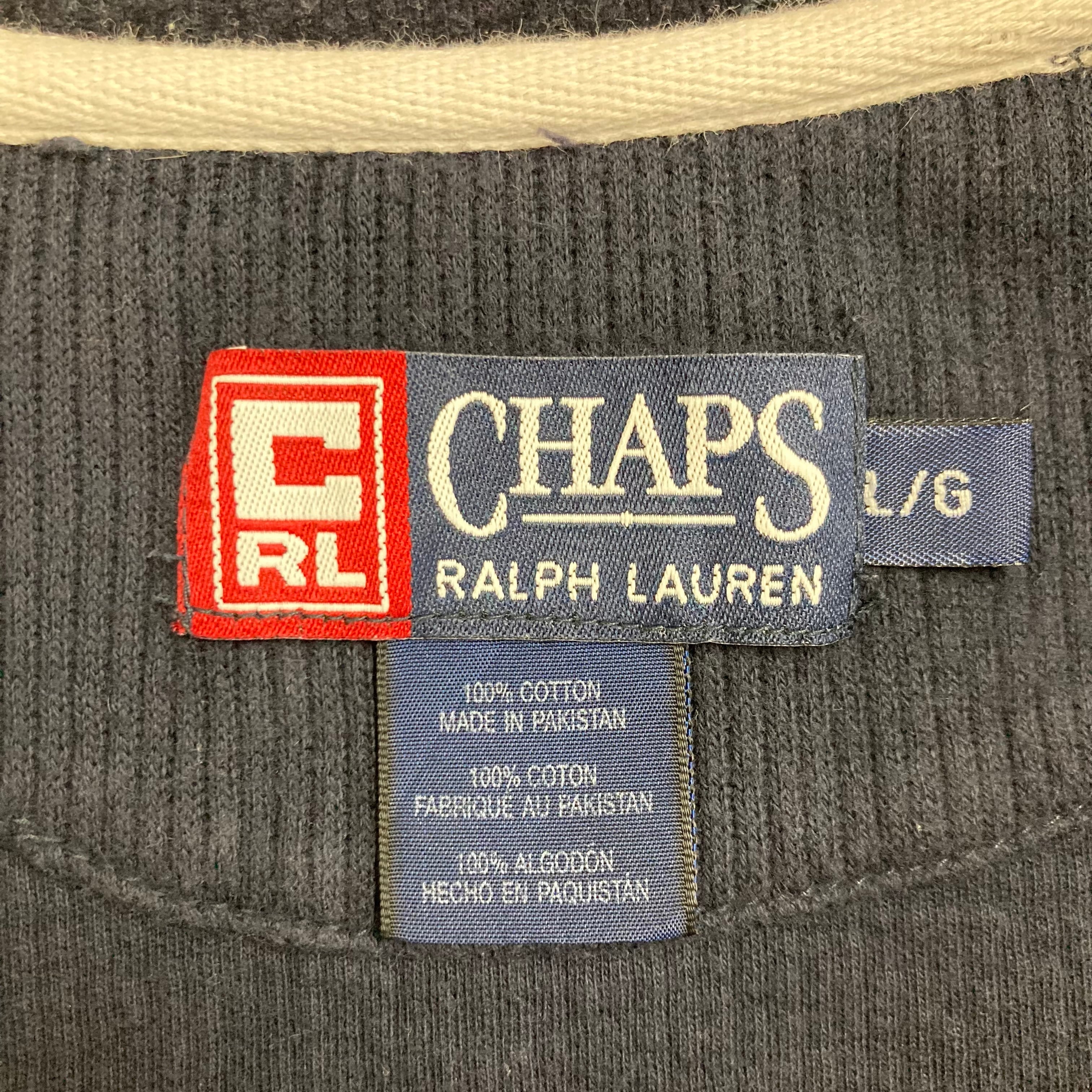 90s CHAPS RALPH LAUREN ハーフジップスウェット | PAY ID