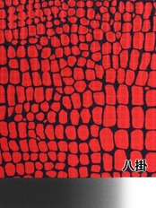 【受注商品】Rumi Rockきもの「クロコモン」パプリカ 赤黒　[A546]