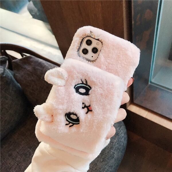 iPhoneケース 子猫 もこもこ ふわふわ ぬいぐるみ 個性的 おもしろい