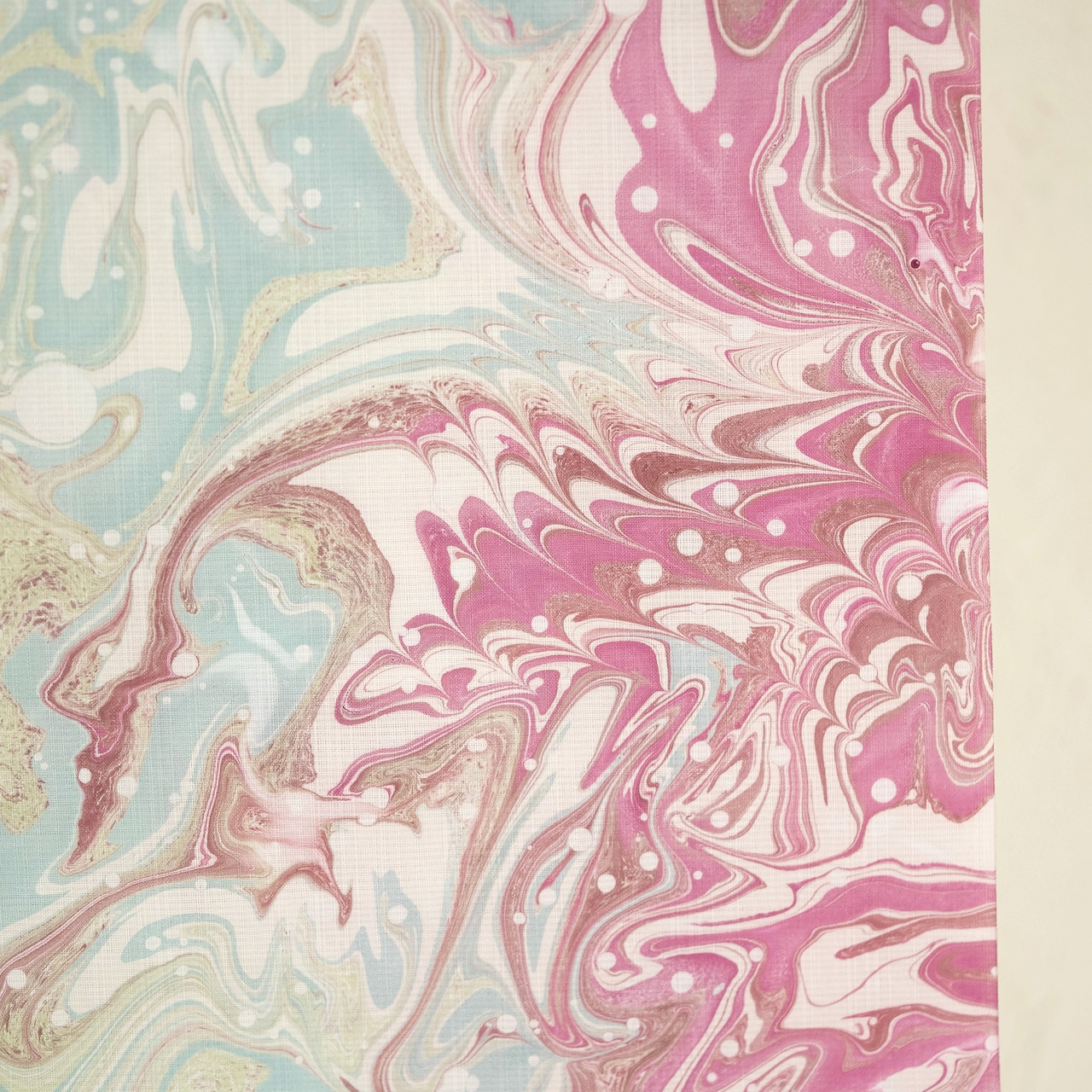 「雨のあと」❤︎本墨流し柄〜セオアルファ 浴衣・夏着物・単衣