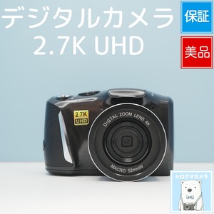 デジタルカメラ 2.7K UHD デジカメ スマホ転送OK フルセット 美品 シロクマカメラ a7228
