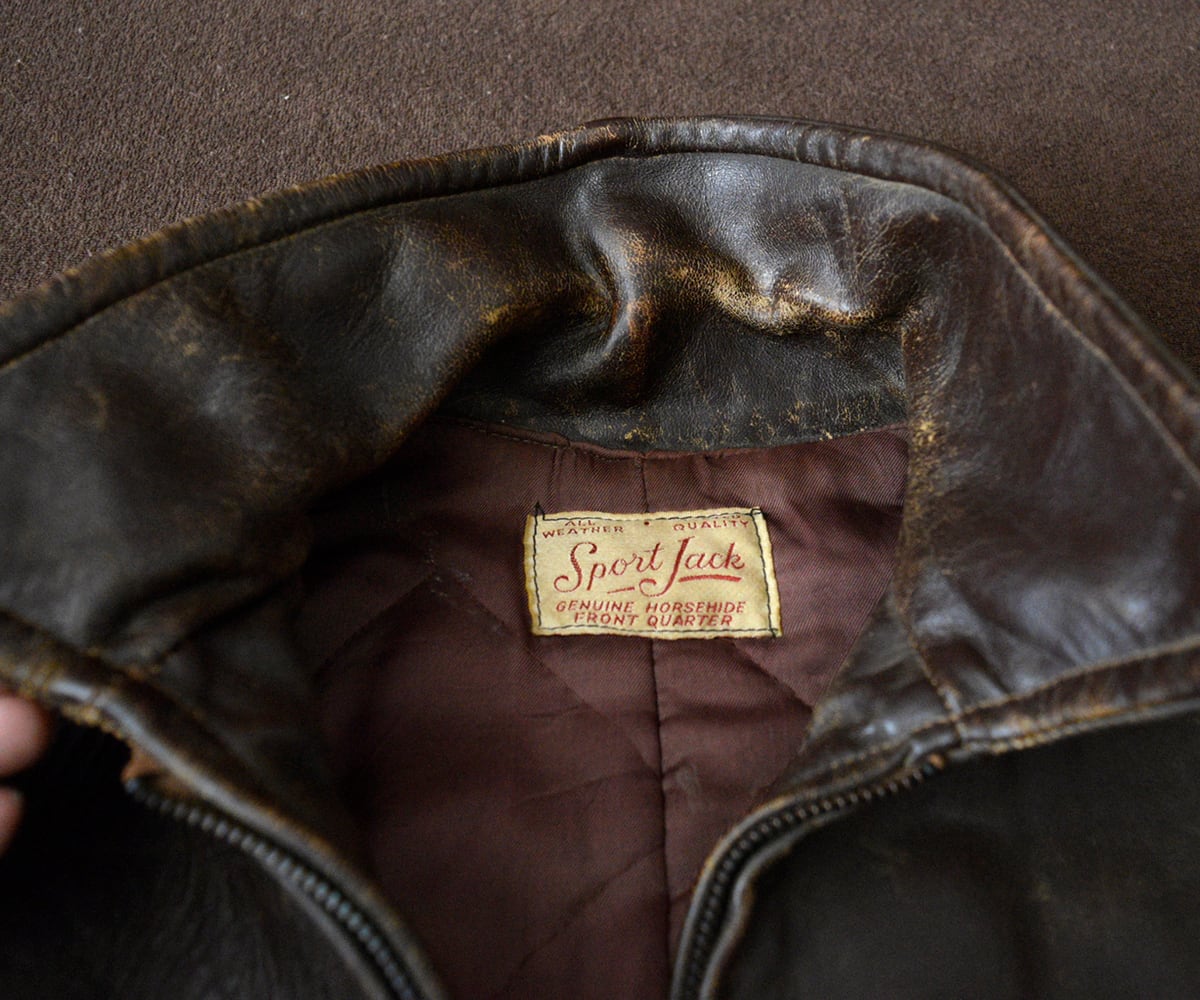 40s SPORT JACK HORSEHIDE JACKET 38 | SECOND TIME GLORY