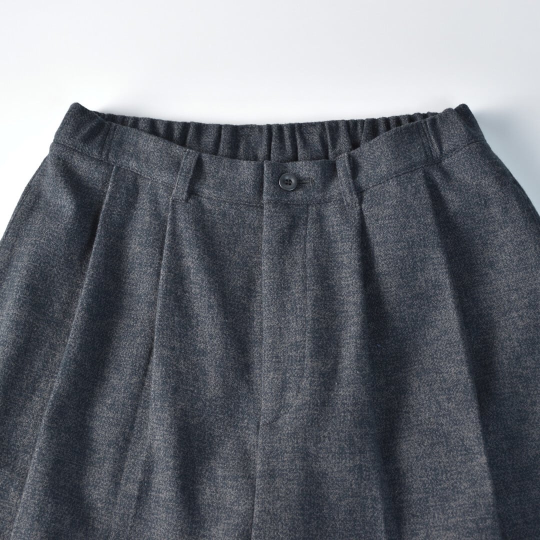 ina イナ ツィーディーコットン・フロントタックパンツ・ブラック【送料無料】