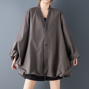 Vネック オーバー ブルゾン  00255