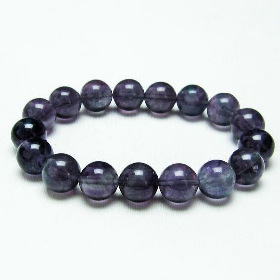 フローライト ブレスレット 蛍石 パワーストーン 12mm 一点物 メール便送料無料 [M便 1/10] 111-23599