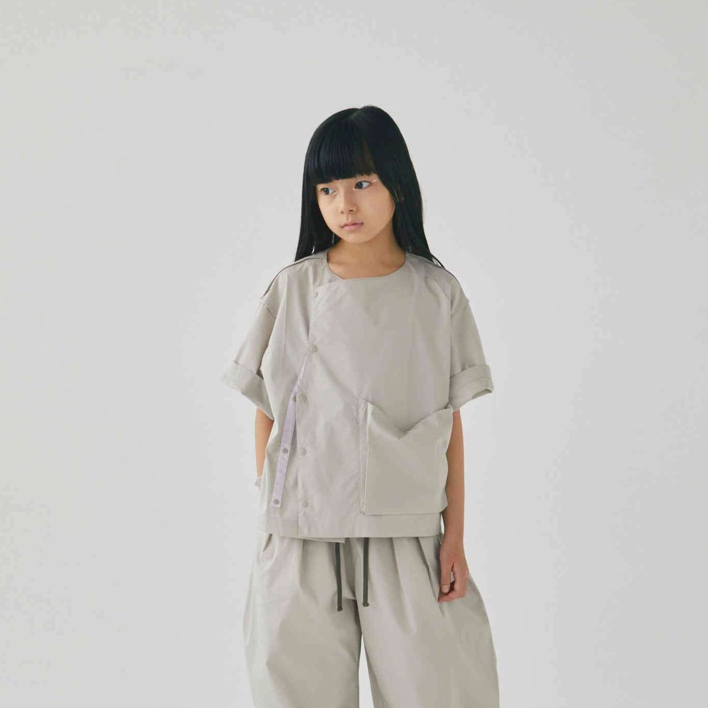 キッズ　コート　GRIS Mサイズ GRIS(グリ) / Reversible Cook Shirt / MOCHA / XS・S・Mサイズ | crecer