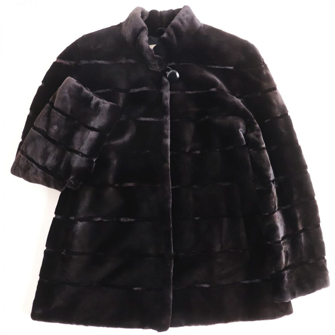 良品○Altima アルティマ MINK シェアードミンク ボーダー 切替 
