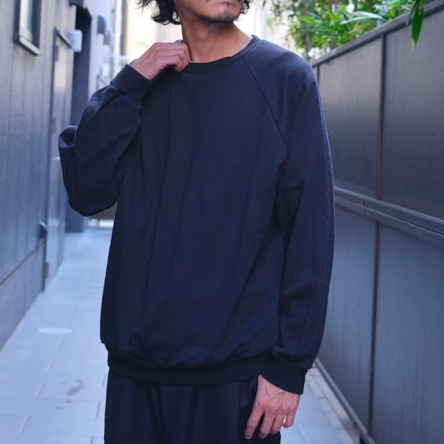 Sans limite(サンリミット) / ミニ裏毛ラグランスウェット長袖-black-(W2502042)