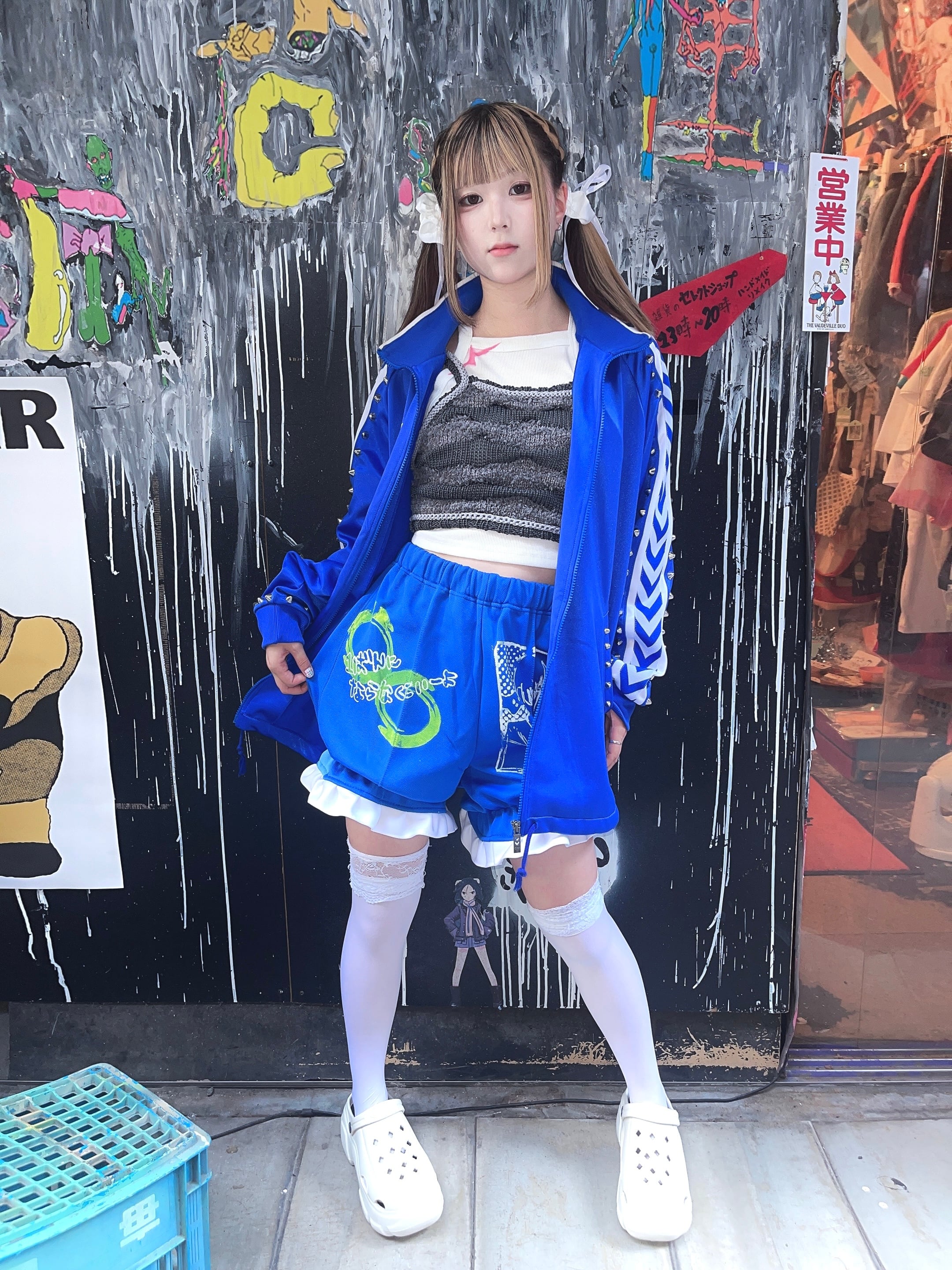 はやとちり　鋲ジャー 白灰カラー　ラッキー大吉　一点もの　あのちゃん ラッキー大吉(はやとちり) | zetsukigu