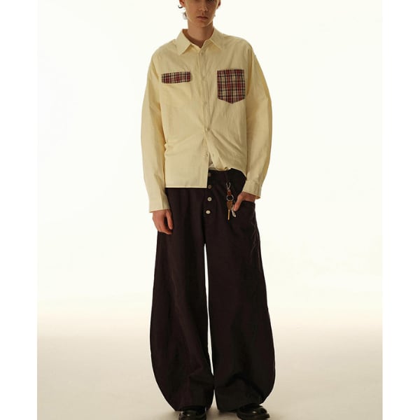 Front pocket design shirt C3920