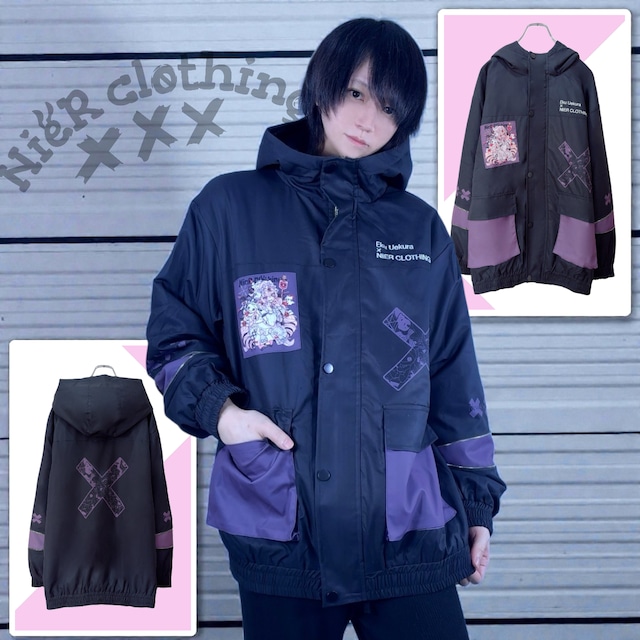 上倉エク×NIERコラボ キルティング ZIP OUTER【シーラちゃん×NIERちゃん】