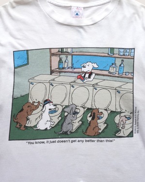 【古着】トイレ水バー犬T
