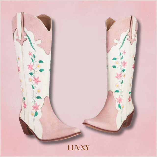 フラワーウエスタン・ピンクブーツ – Blooming Western Boots ♥A207