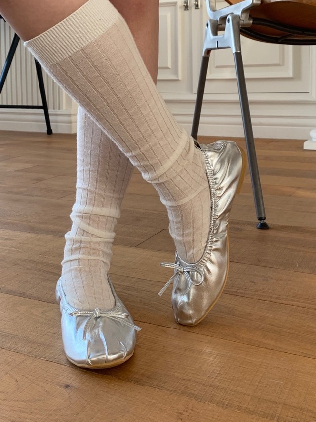 (予約) Fil. / Shirring malang ballet shoes 2color