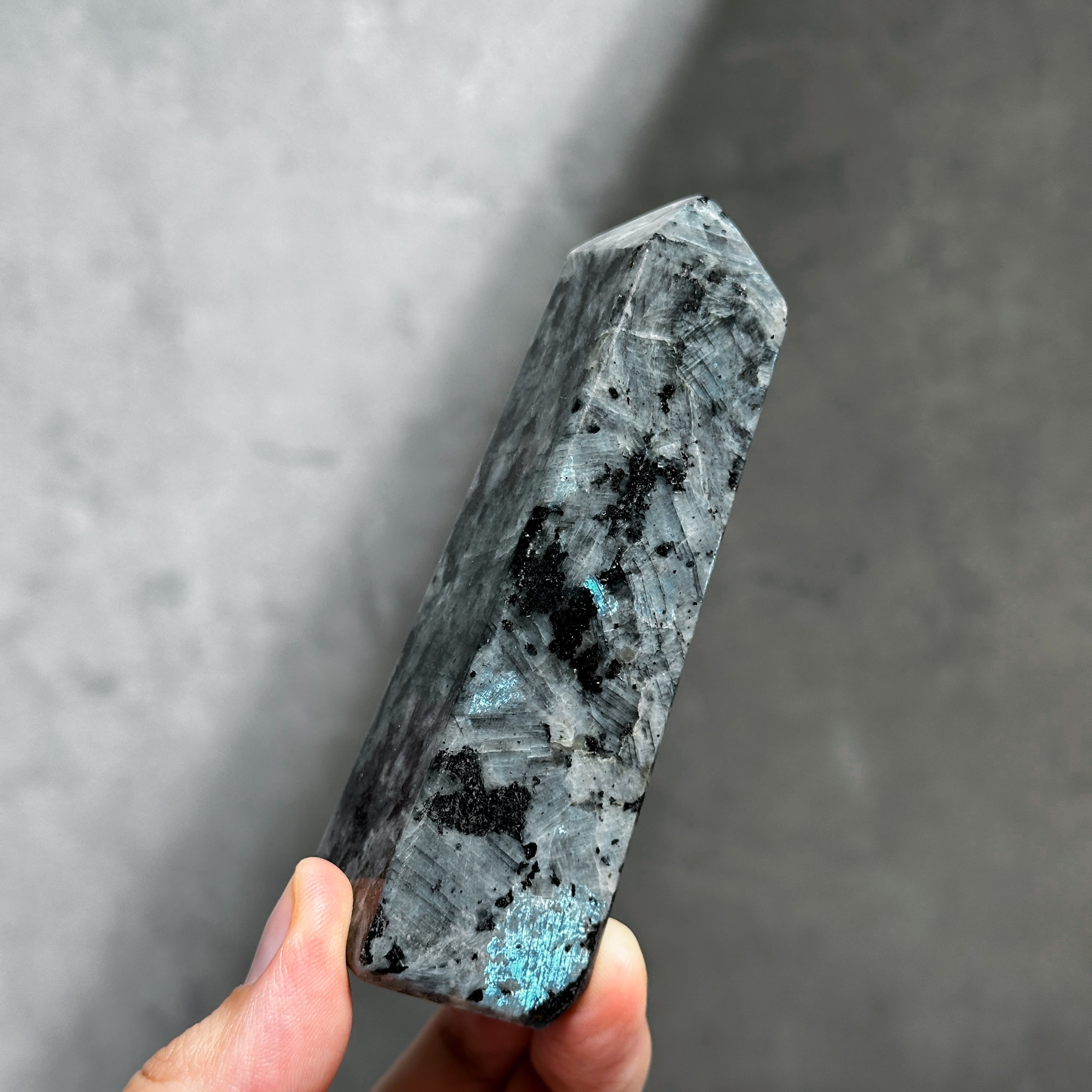 ラルビカイト タワー11◇ Larvikite ◇天然石・鉱物・パワーストーン