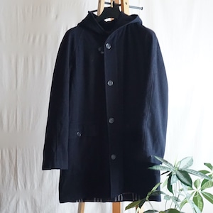 BURBERRY ウールフーデッドコート 80-90's UK [C2199]