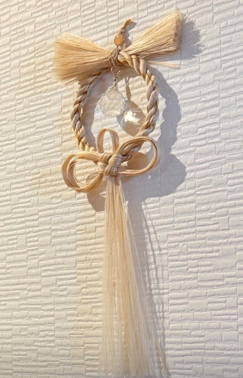 麻と光の叶結びサンキャッチャー