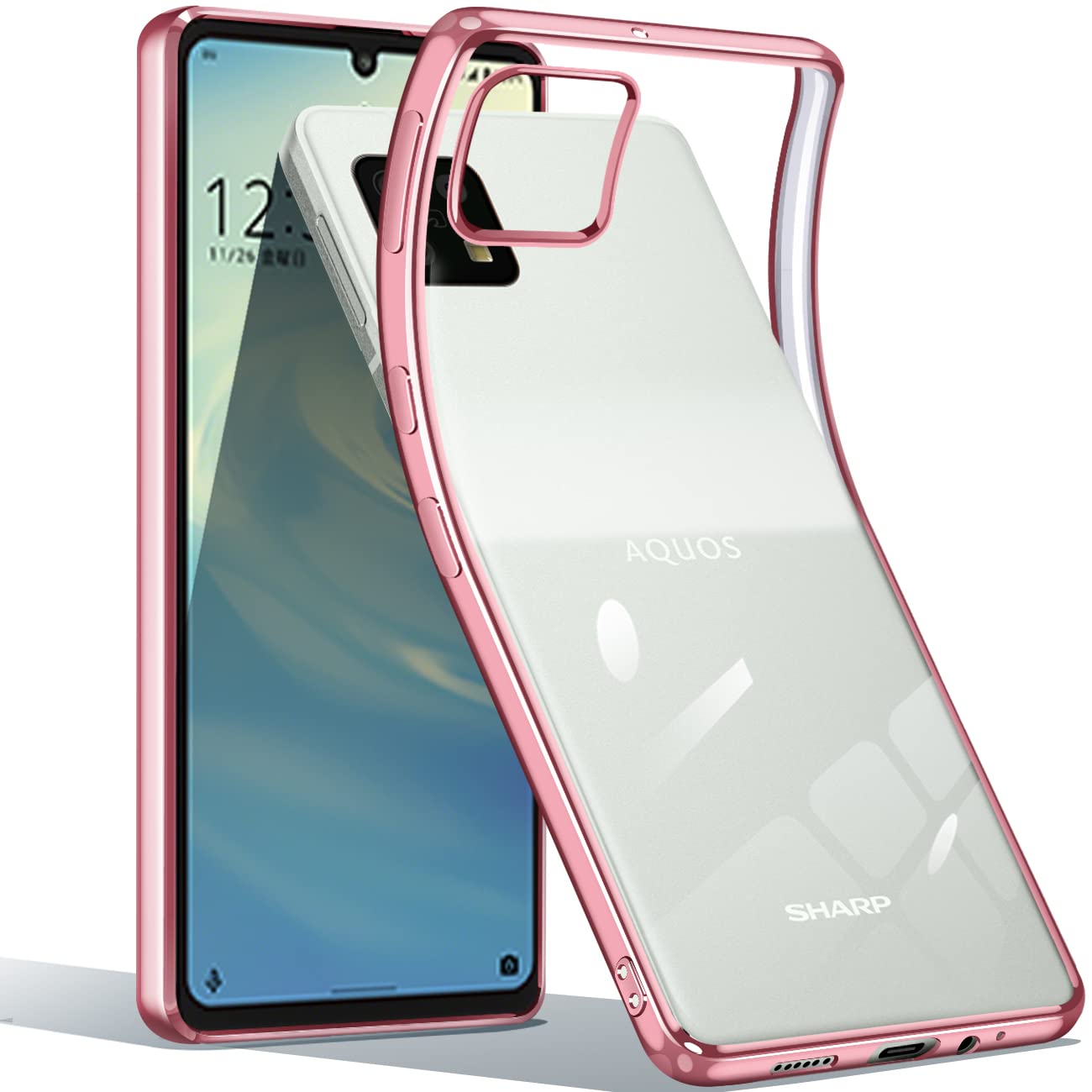 AQUOS sense6 SHG07 クリアケース付き AQUOS sense6 / Sense 6s ケース クリア SHG07 SH-54B SHG05 透明 TPU